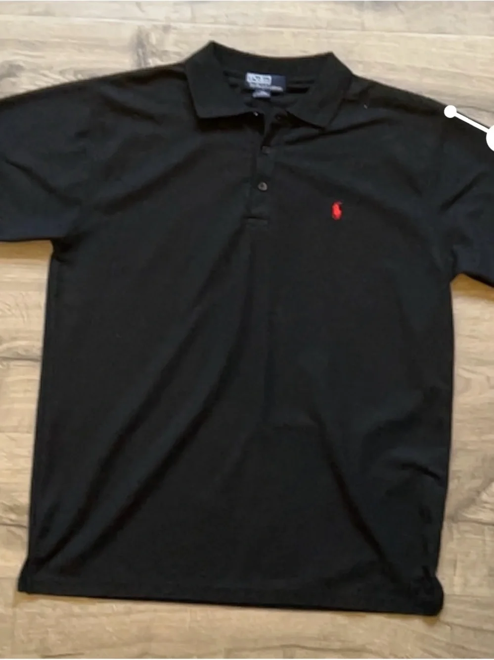 Polo by Ralph Lauren Black Polo Shirt with Red Pony Embroidery